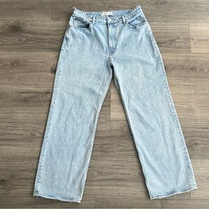 Abercrombie & Fitch Curve Love The 90s Relaxed Jeans Size 30/10 SHORT Blue Baggy